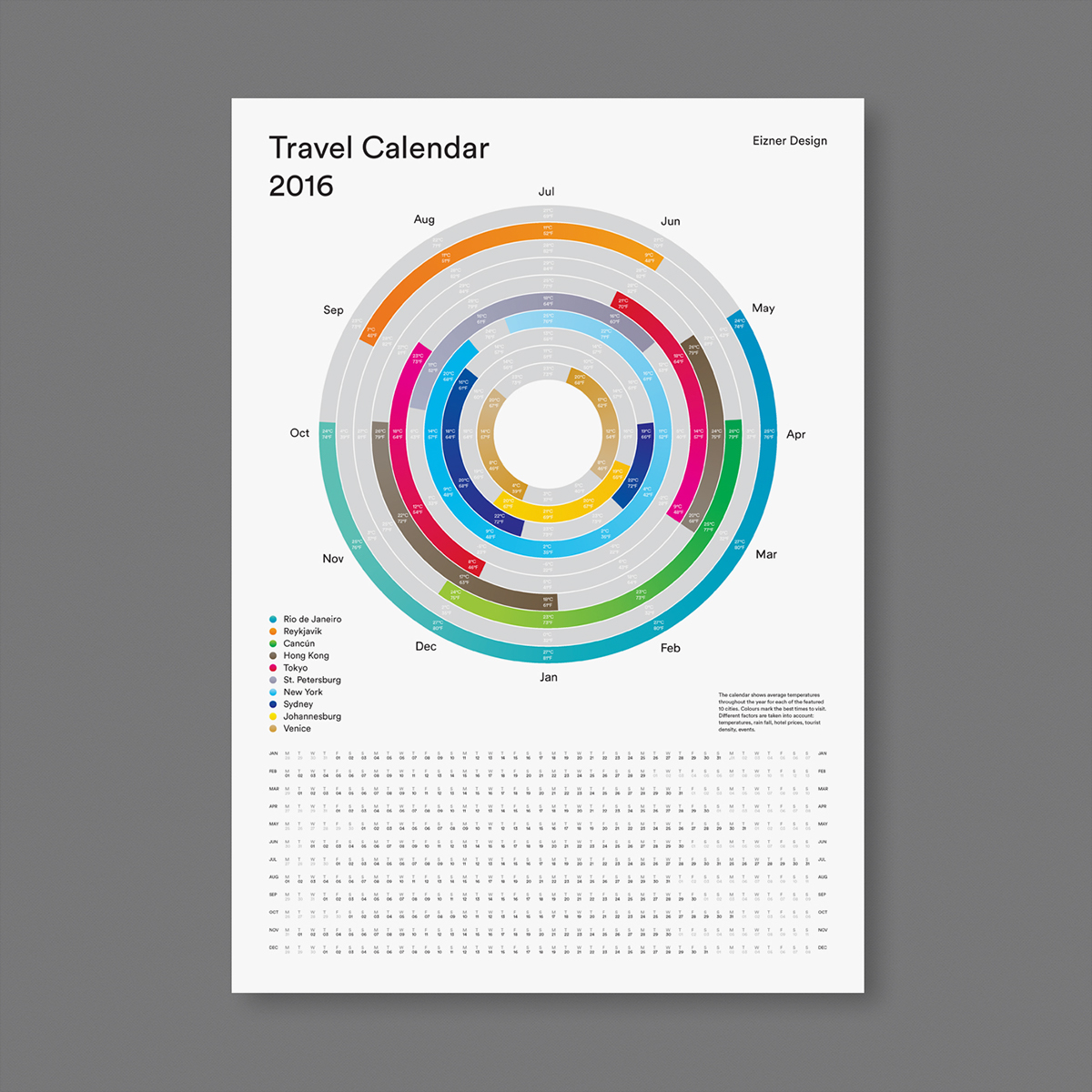 calendar Travel infographics data visualization