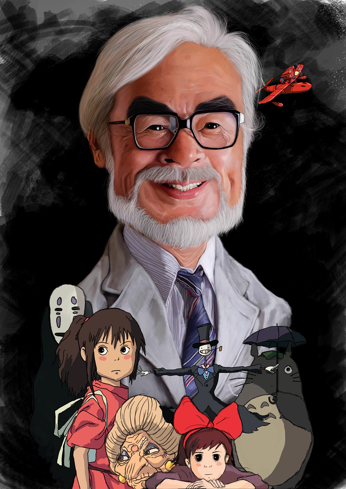 Hayao Miyazaki hayao miyazaki anime Jaban kiki's delivery service my neighbor totoro totoro Spirited Away Chihiro howl's moving castle porco rosso Movies posters Ps25Under25