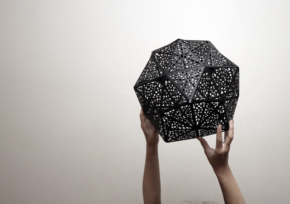 paper cutpaper papersculpture paperinstallation pattern geometric dodecahedron geometry sacred