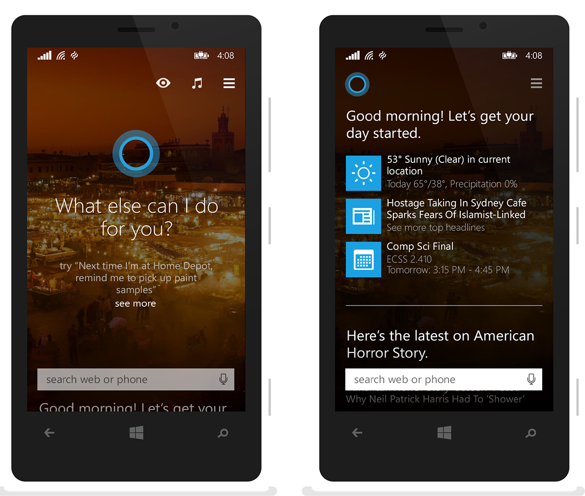 Cortana windows windows phone