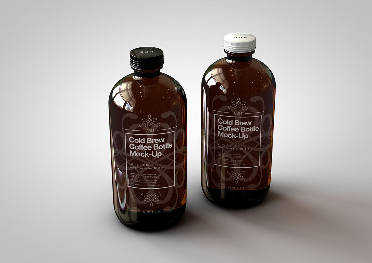 Download Squealer Bottle Mock Up Cold Brew Coffee Bottle On Behance