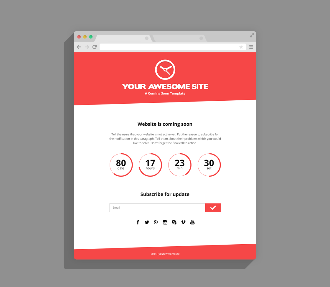 free freebie psd free psd Coming Soon Free Template template Responsive bootstrap