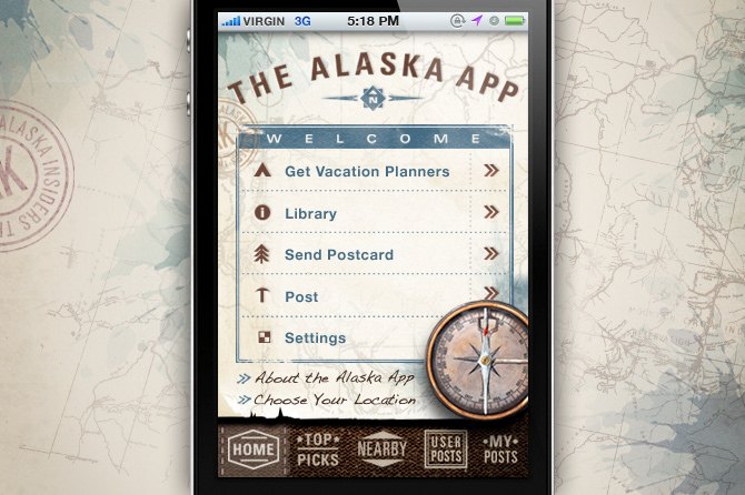 iphone app Alaska mobile UI Interface