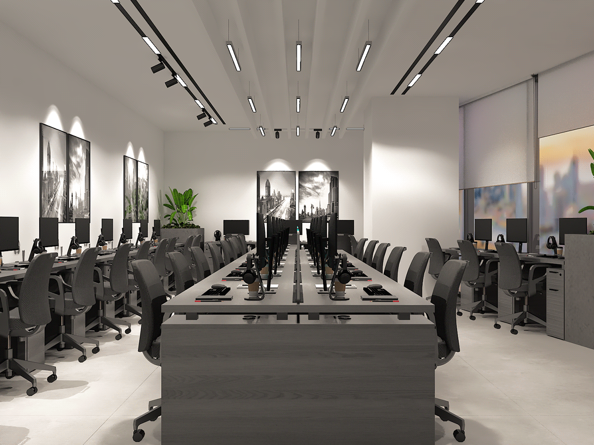 modern interior design  3ds max Office Building