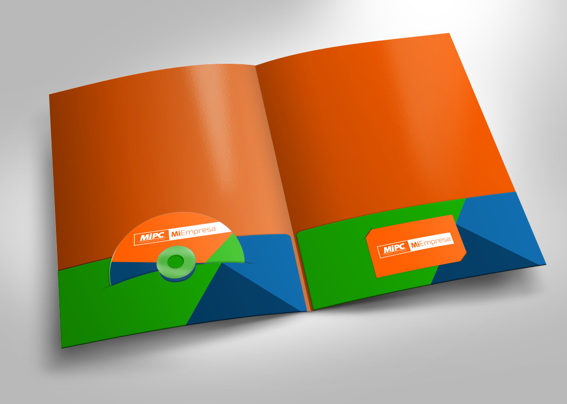 mipc Tarjetas de Presentación brochure Carpeta diseño gráfico imagen corporativa