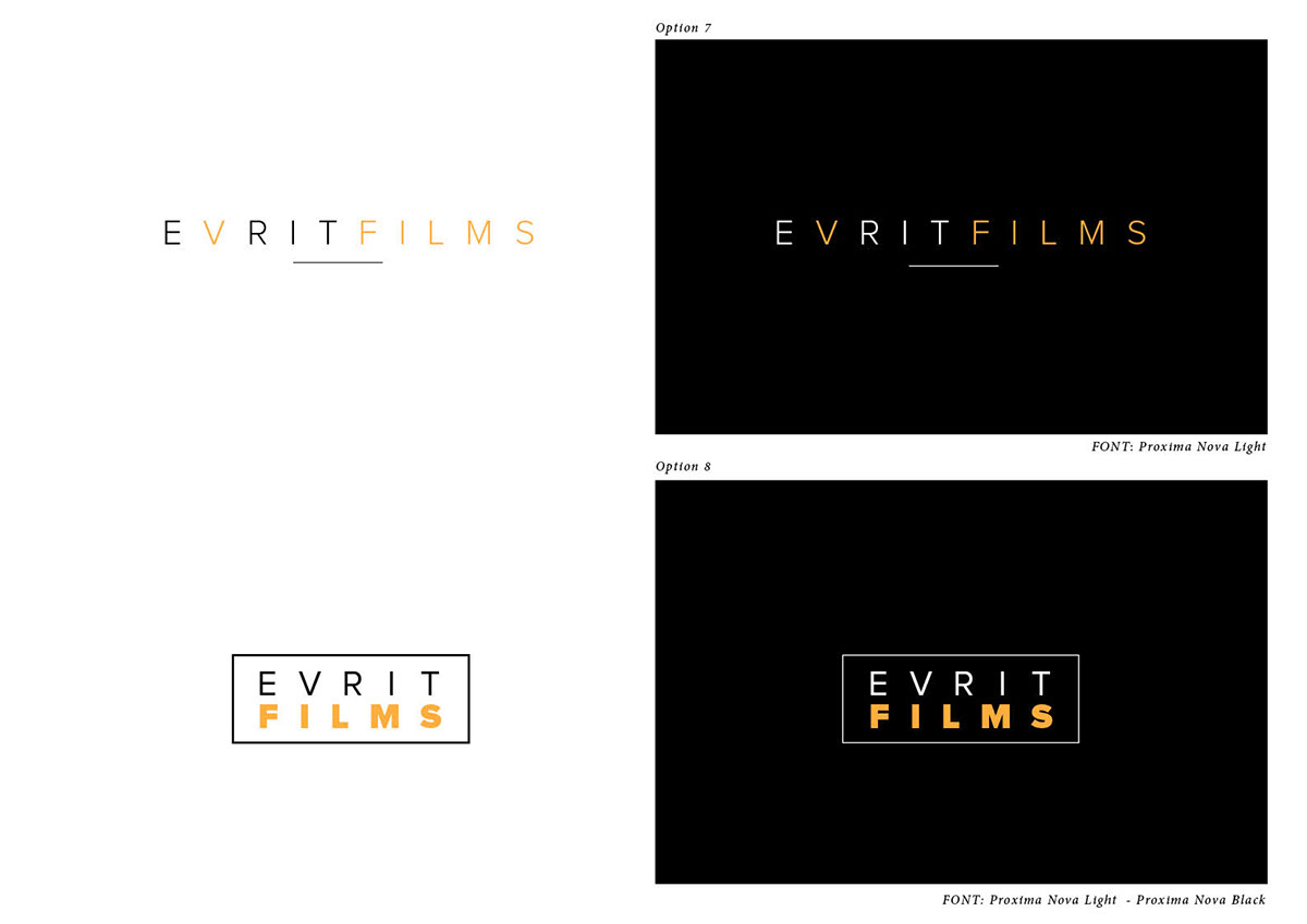 EVRITFILMS re-brand logo design Logo Design company rebrand film distribution
