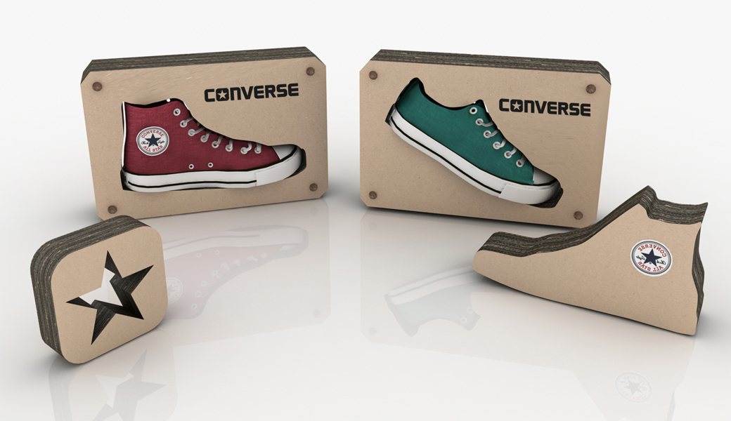 sneakers converse ecological Right use Display Point of Sale all star window shop Form