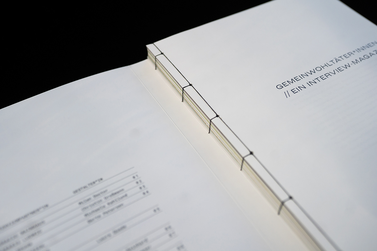 book design Booklet common good Gemeinwohl magazine Muthesius projektbüro social study typography