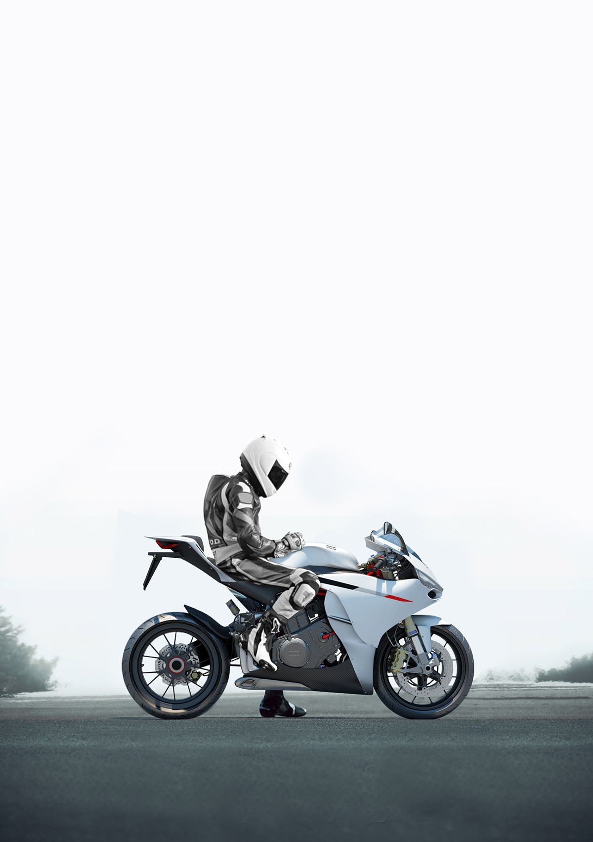 motorbike motocycle Bike superbike Audi design Alessandro Lupo 3D concept
