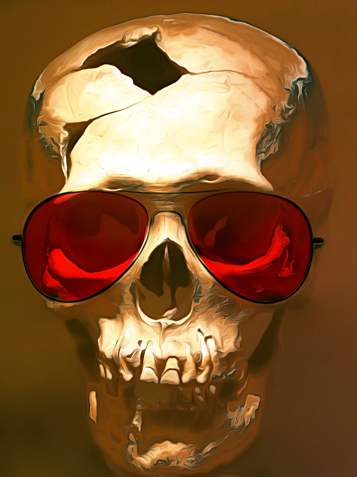skull skullz skulls golden gold shiny Shaders orange