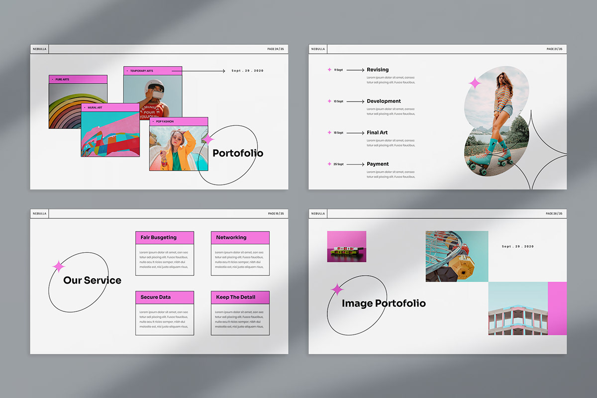 brochure catalog ebook Keynote minimal modern pitch deck Powerpoint presentation template
