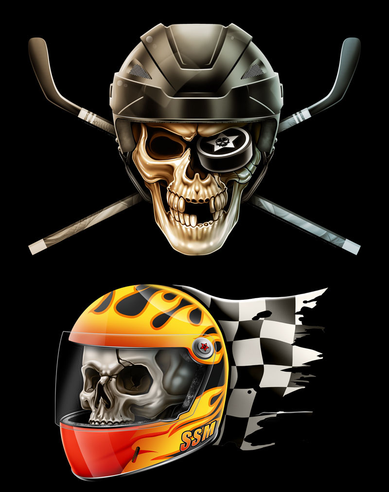 sports MMA Boxing baseball basketball football Motocross MotoX golf hockey skull tattoo Flash