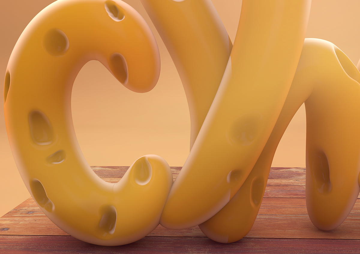 typo photoshop letter letters lettre lettres Cinema cinema4d 3D 4d cream Style Cheese Love ghetto