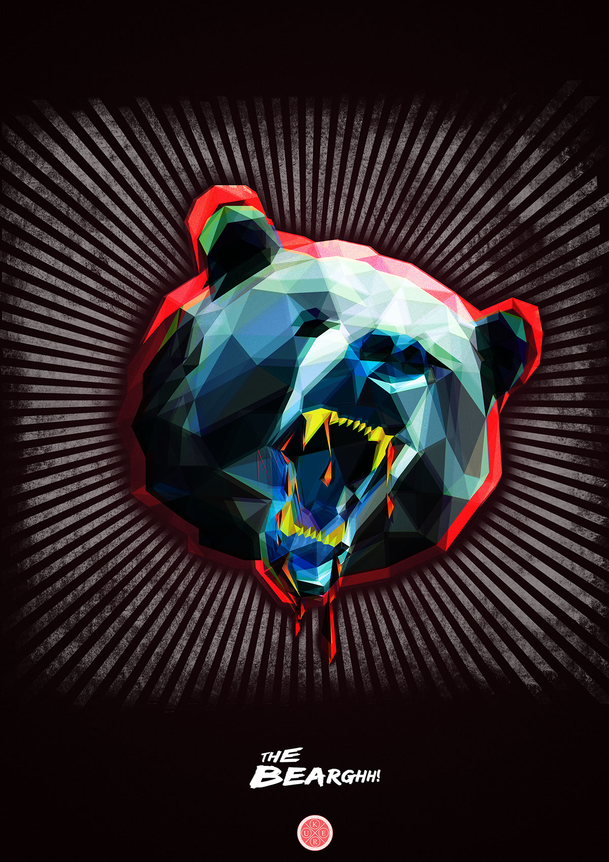 bear cubism polygon