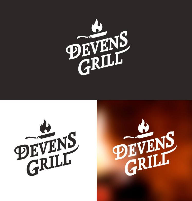 vector logo design branding  restaurant grill Food 