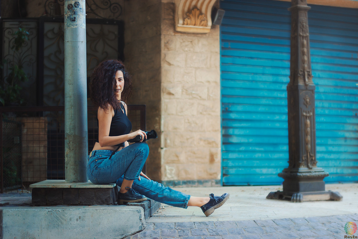 blue skinny curly Street Beautiful girl jeans cairo egypt cute