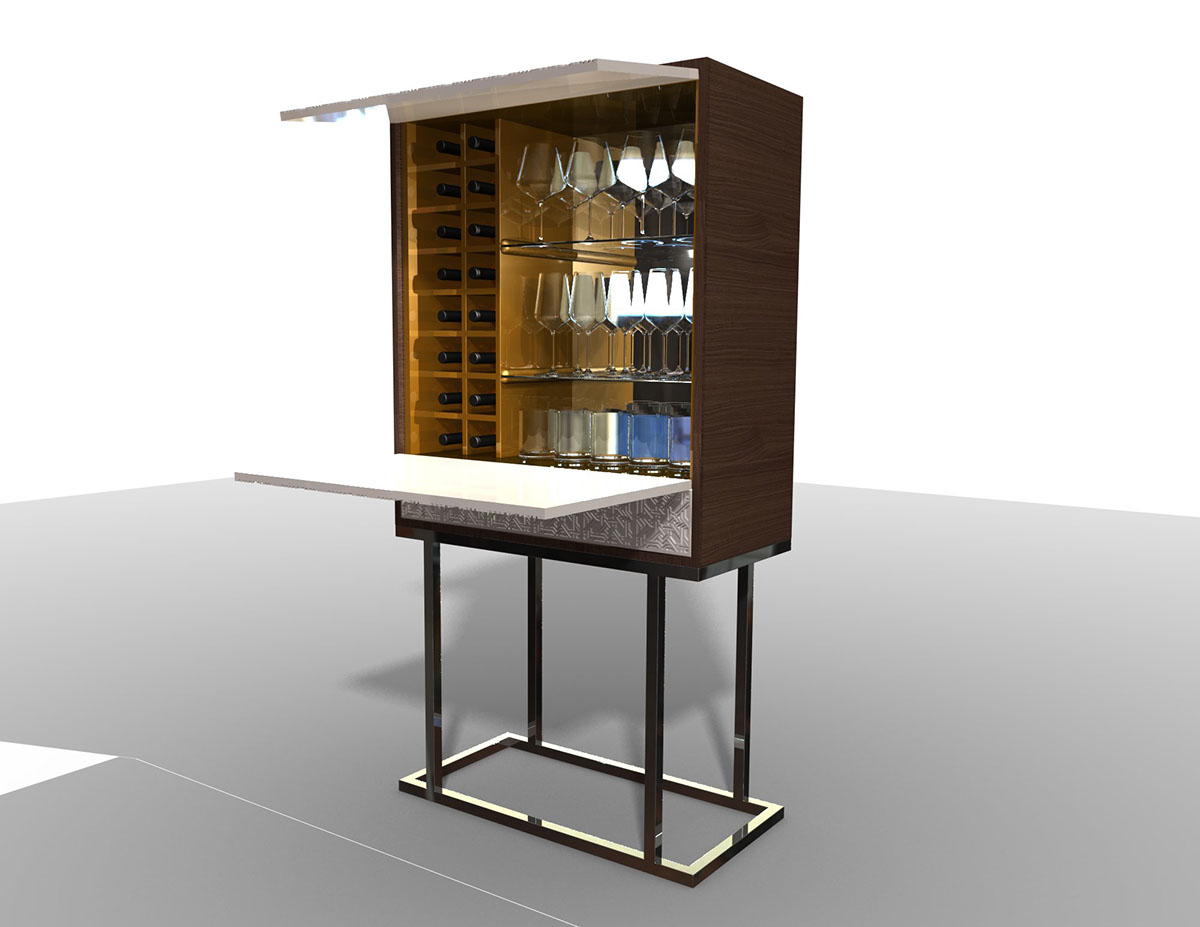 Estado d'Alma furniture mobiliario garrafeira cabinet wine wine display costum furniture design bar