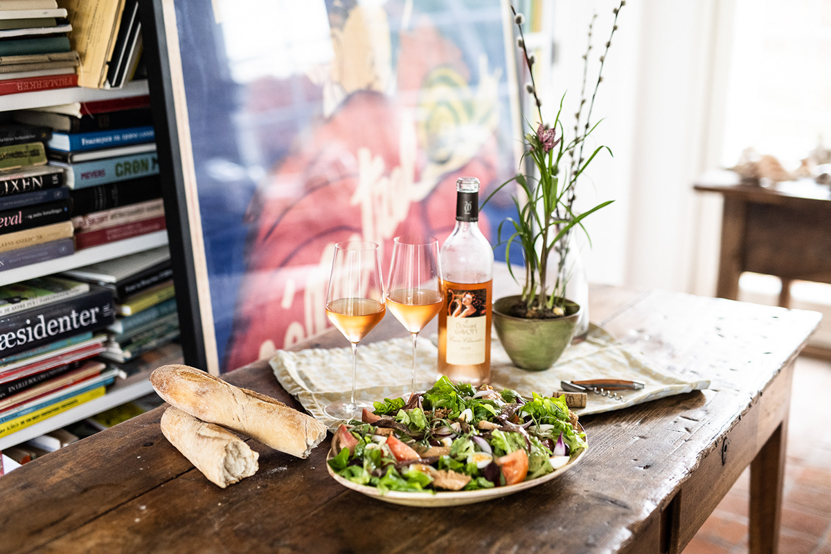 Salad and wine - Photos made for Løgismose in Denmark - photos Martin Kaufmann