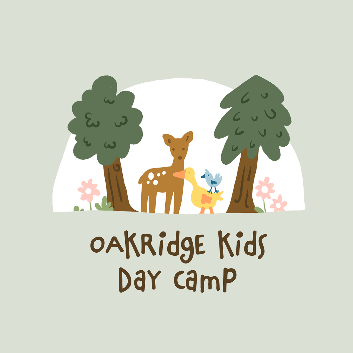 Kids Logo logos brand identity Nature school camp Fun outdoorsy School logos woodsy