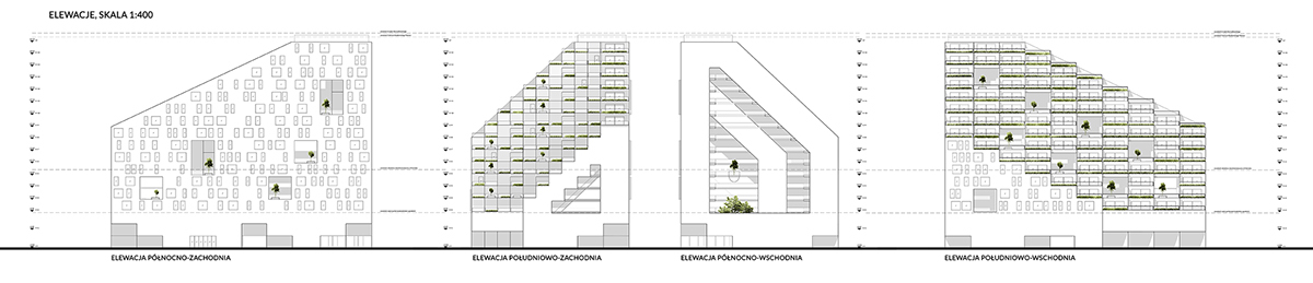arch Master thesis student poznan Urban agriculture farm housing courtyard