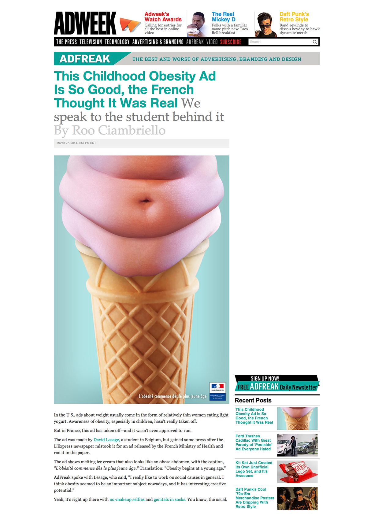 icecream belly Obesity sugar pink blue Bisection prevention ad child