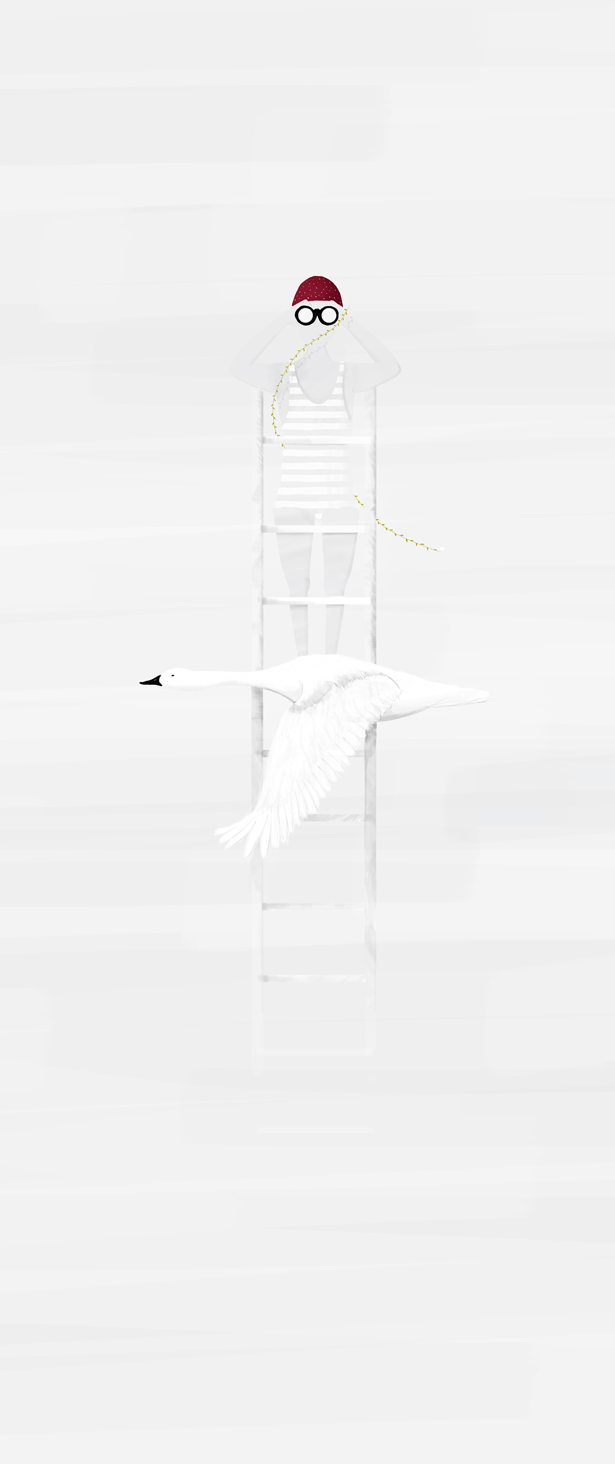 Scandinavia Nordic feelings Sweden White Canada Goose scale binocular ladder