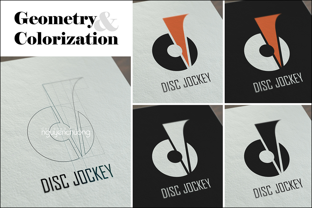 dj logo design disc jockey