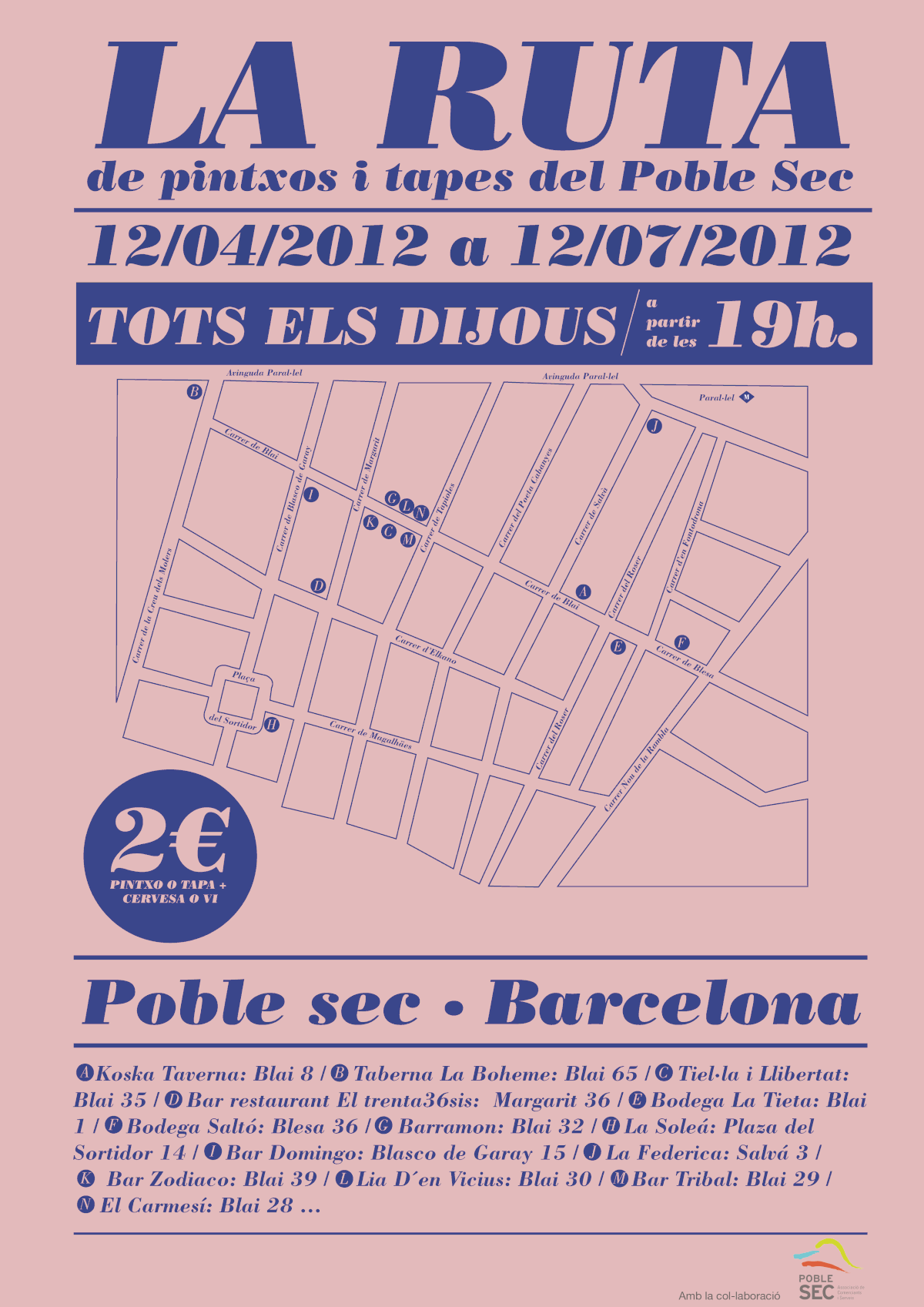 la ruta barcelona poster flyer