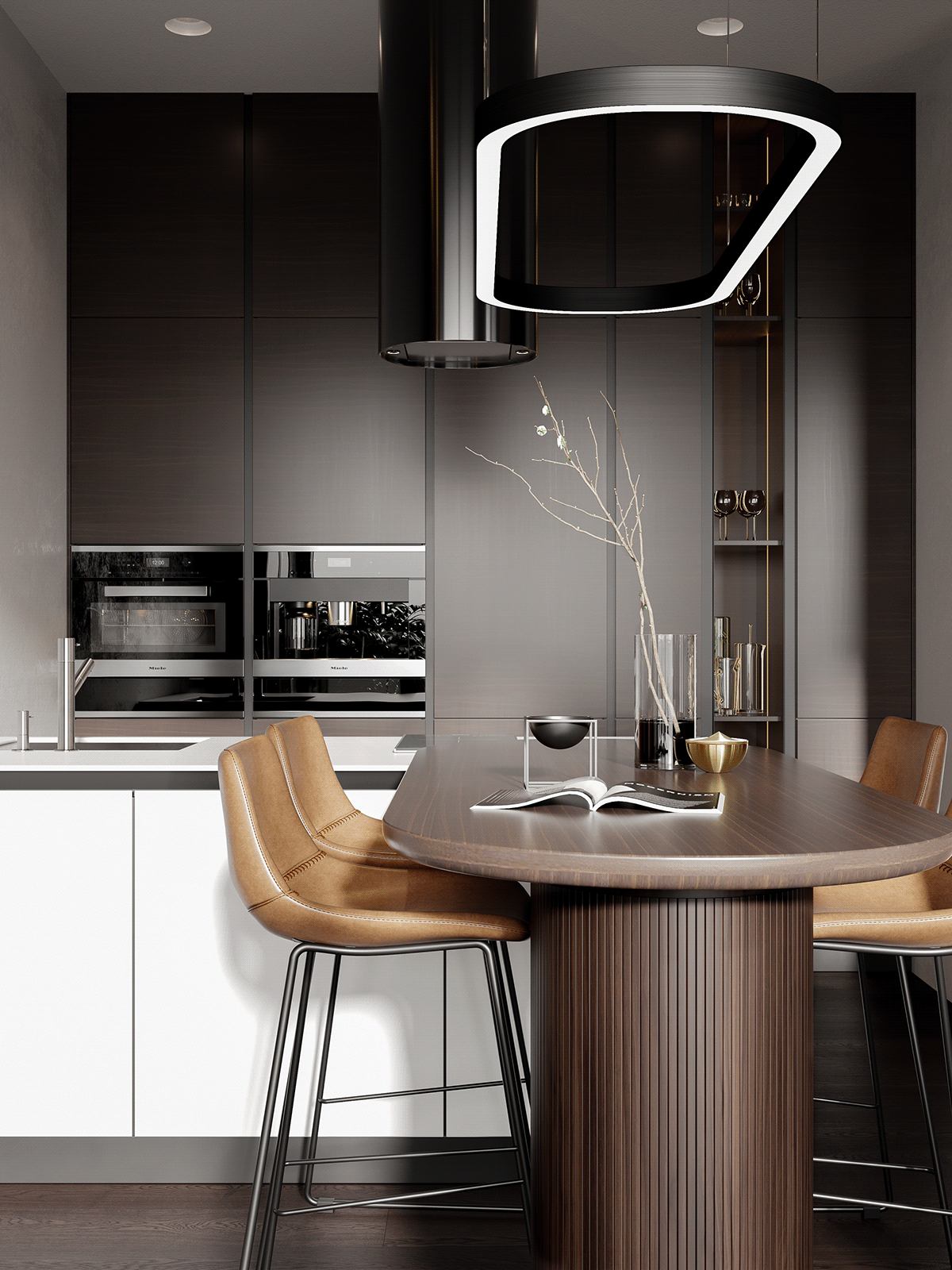 3ds max bedroom corona renderer Interior kitchen living room modern interioir Render