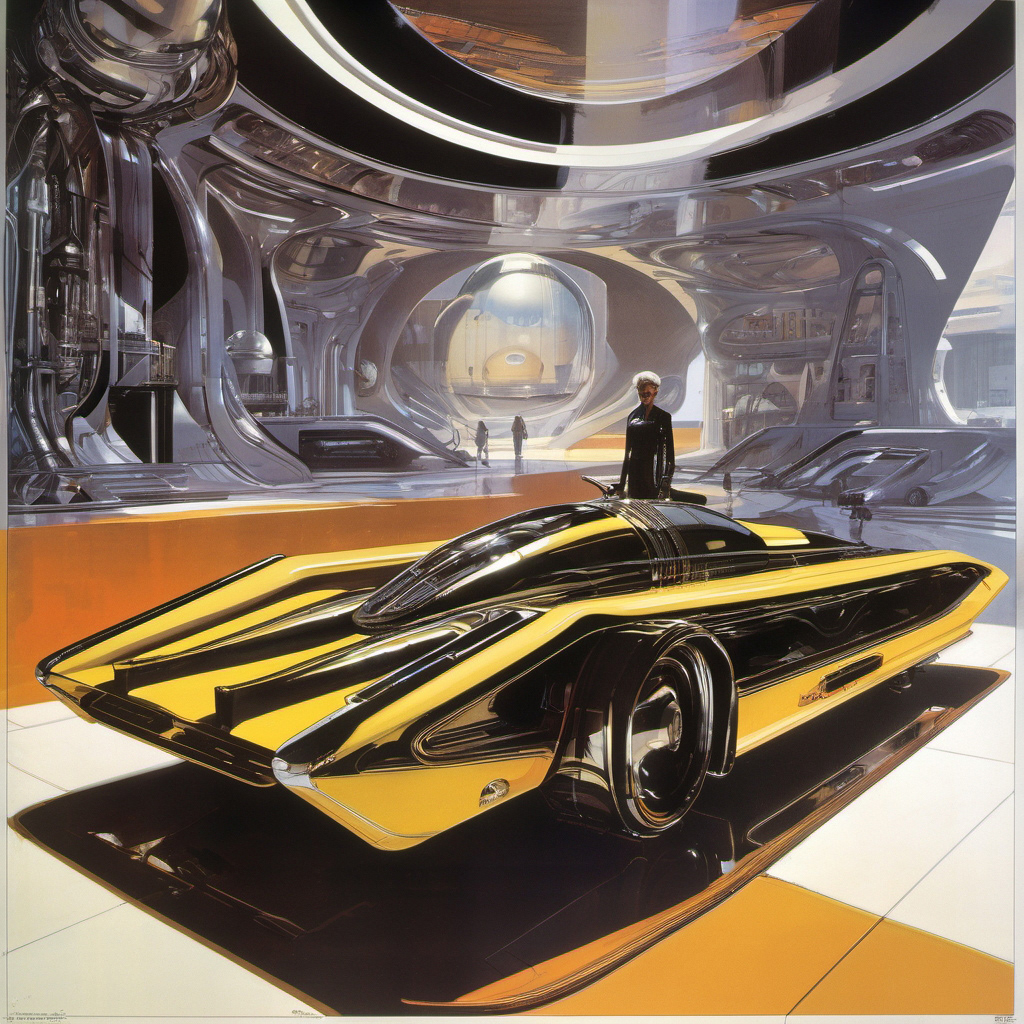digital illustration h r giger Syd Mead futuristic architecture interior design  visionary Scifi Cyberpunk ai