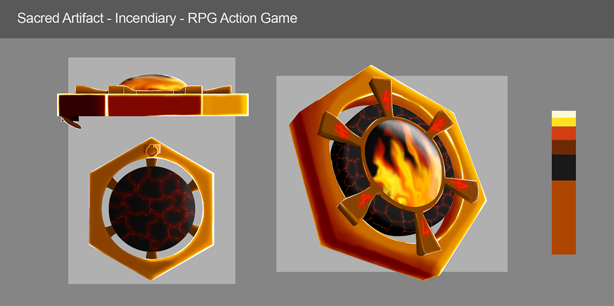 Games 3D 3d modeling blender 3d rpg fire Hot copper incendiary vulcan