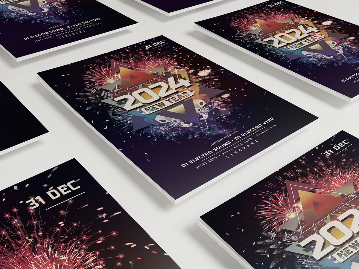 flyer poster new year new year flyer party firework fireworks graphicriver envato