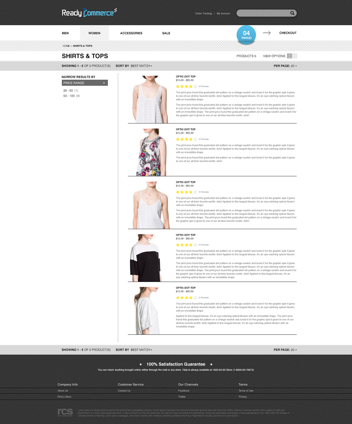 commerce Clothing Website fashion website