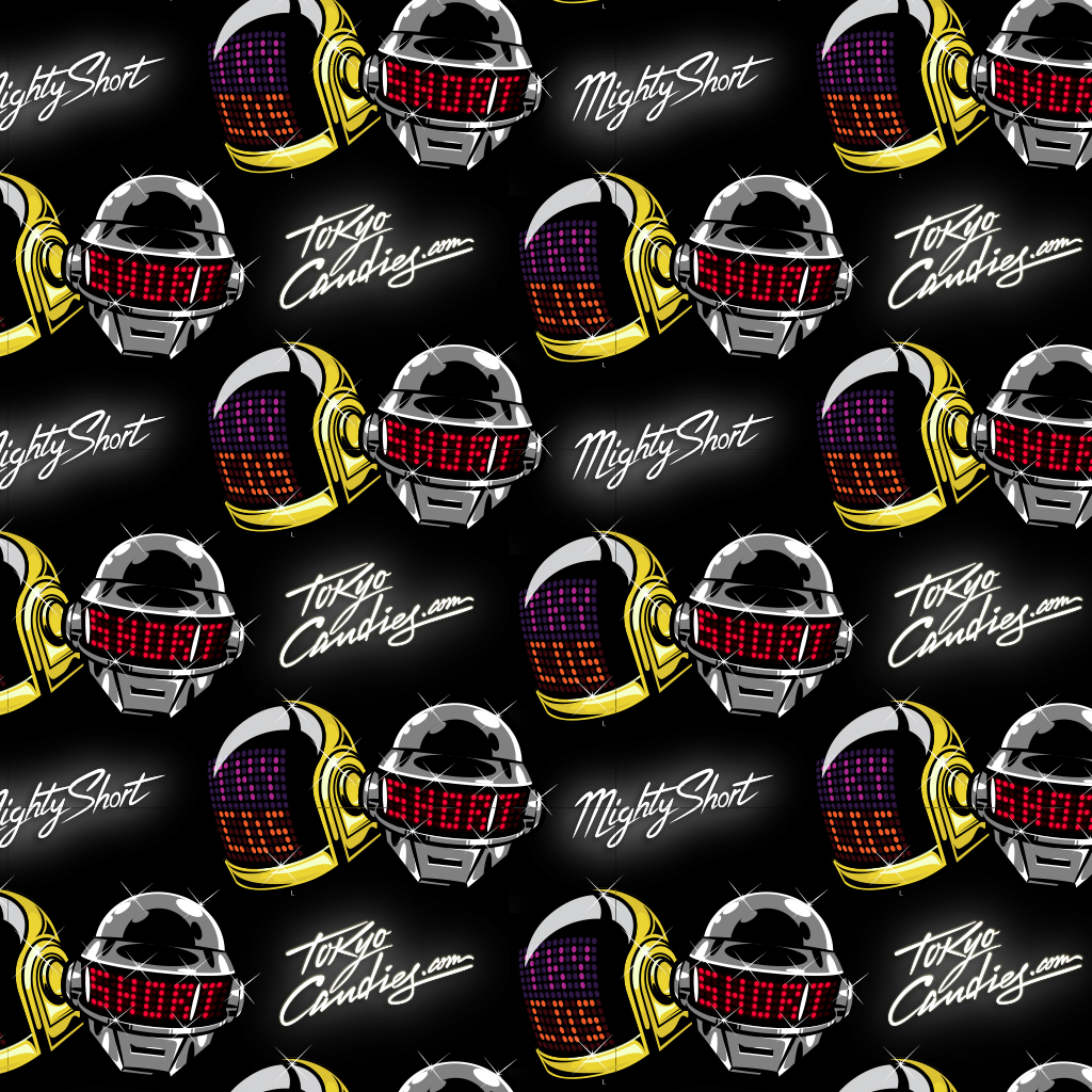 daft punk Get lucky helmets characters tokyocandies mightyshort Space  prints poster pillow iphone cover