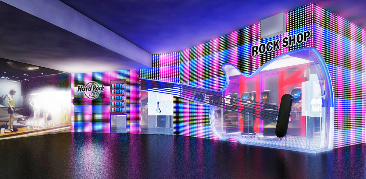 Hard Rock Shop Retail store buenos aires creative design