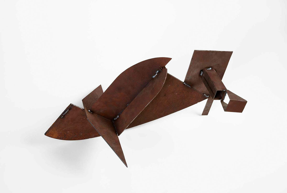 sculpture steel iron birds masks
