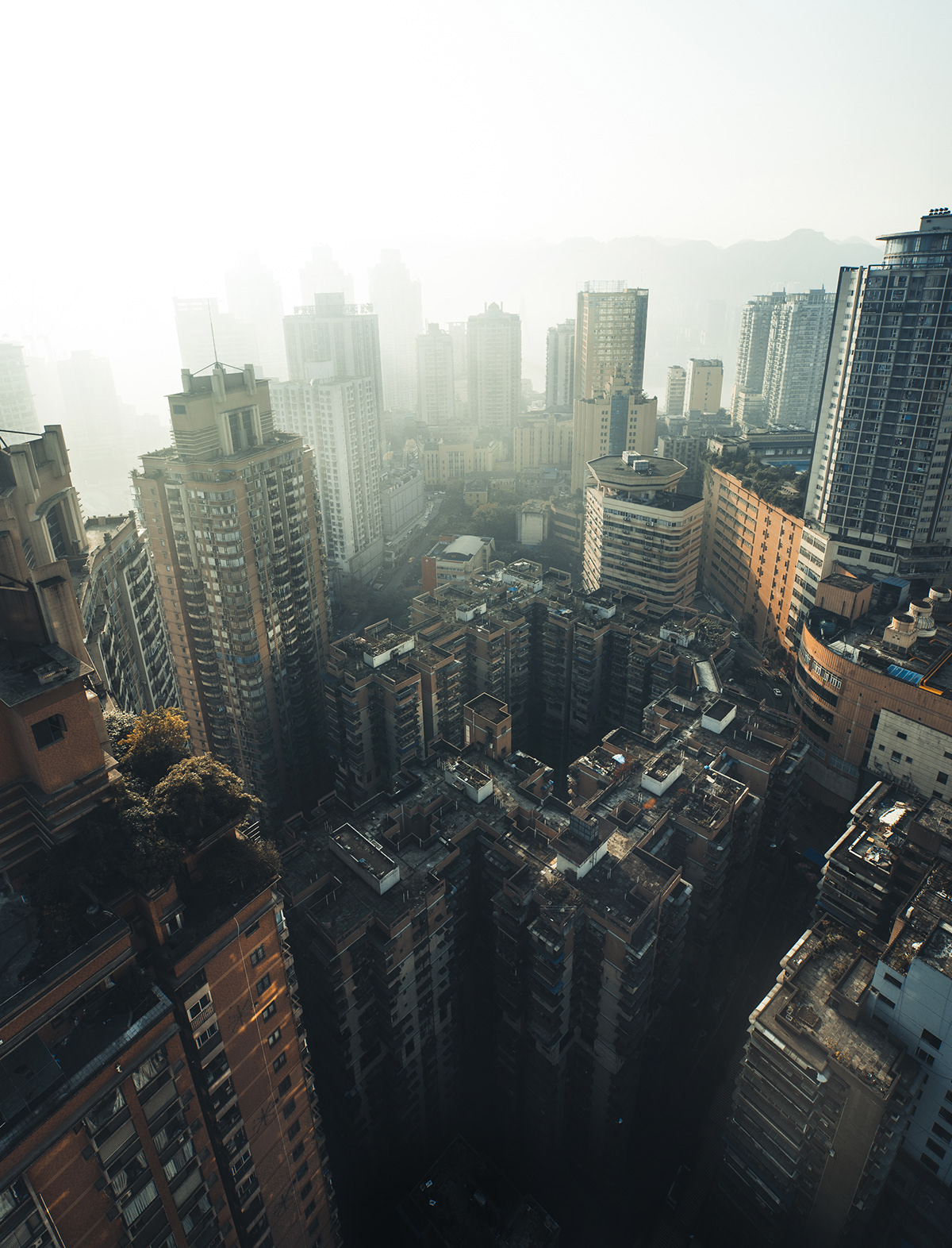 architecture asia china chongqing city cityscape drone future skyscrapper Urban