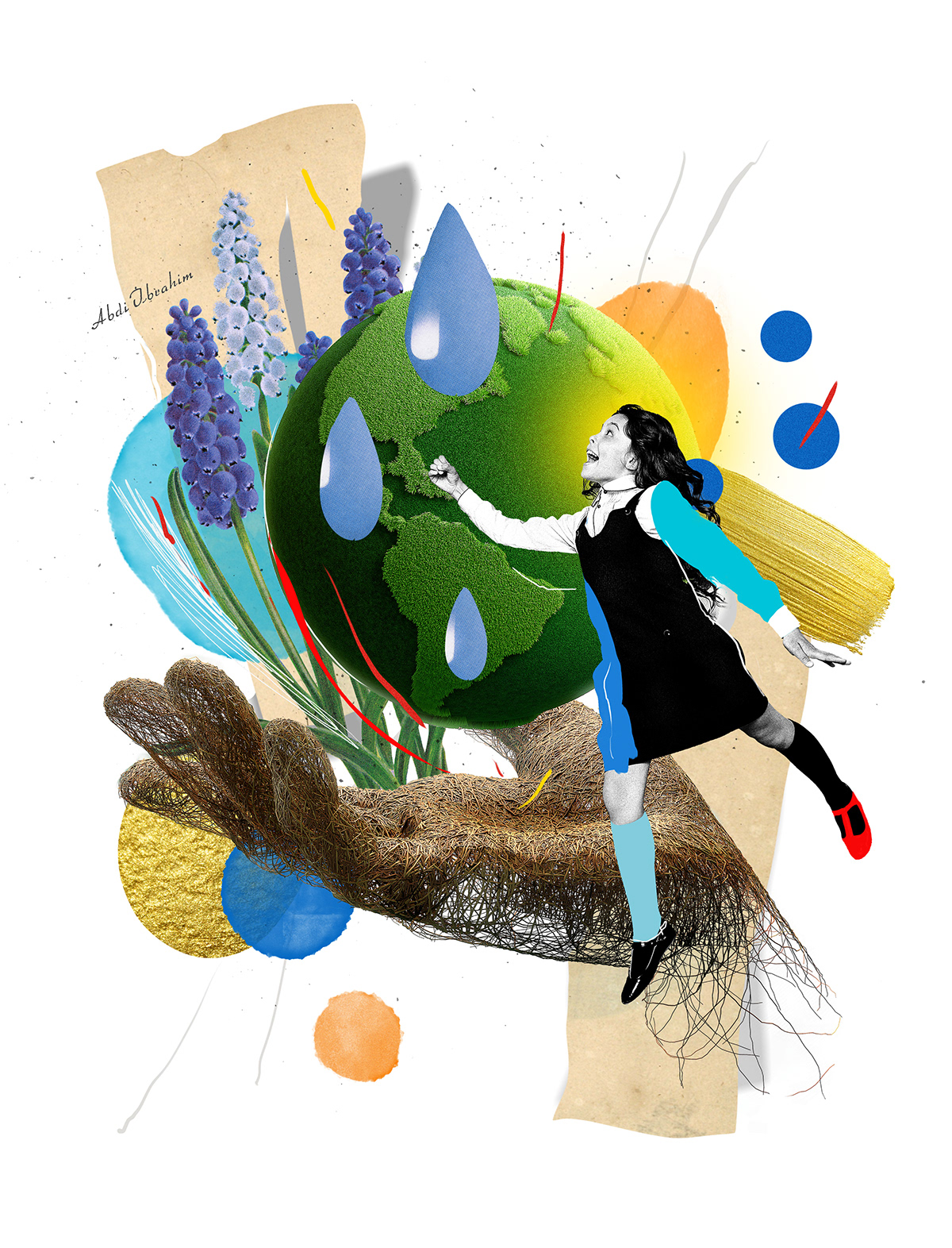 Abdi İbrahim annual report artwork collage color digital illustration ILLUSTRATION  Project typography   visual