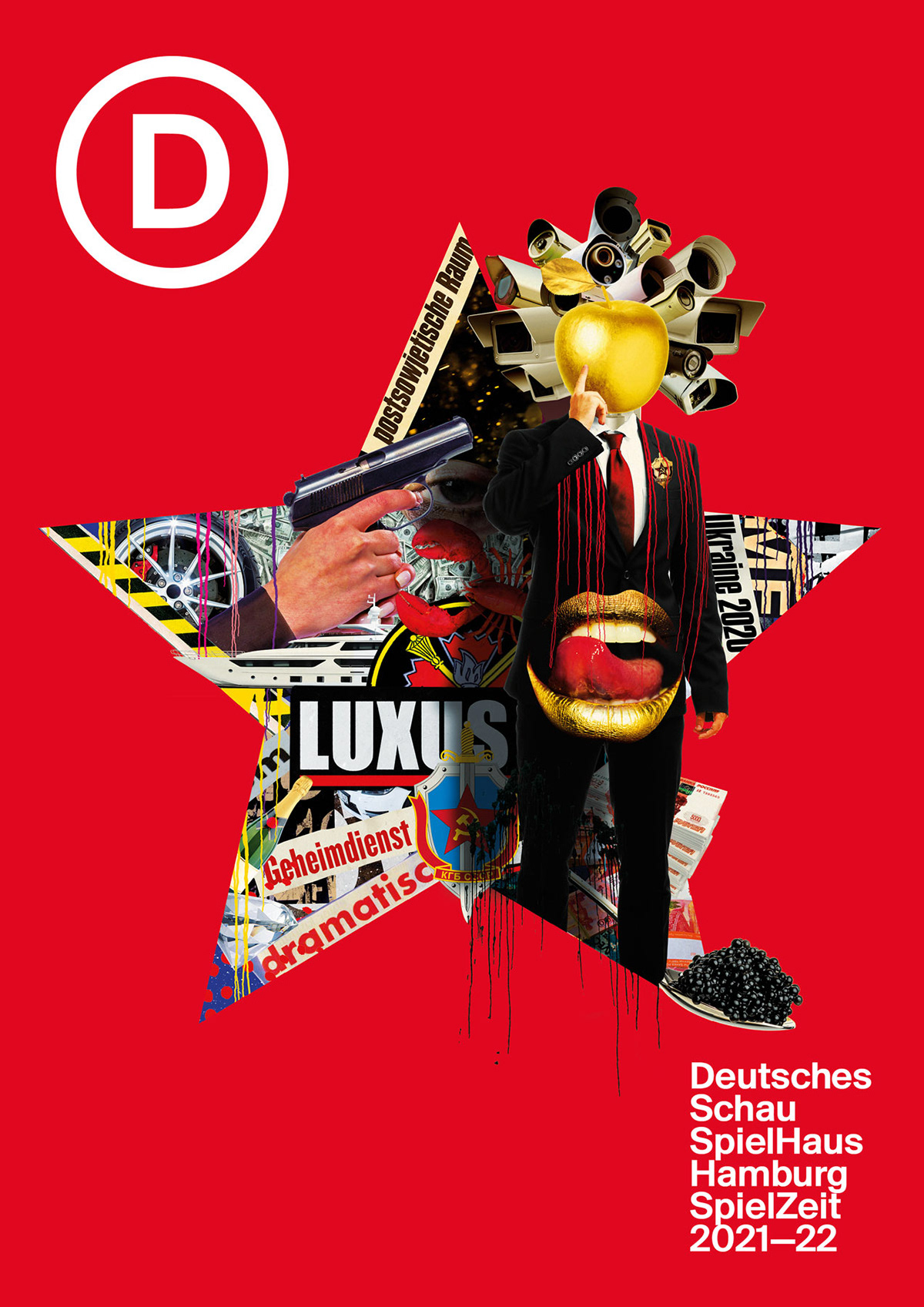 Character design  collage colorful Digital Art  digital painting ILLUSTRATION  poster rocketandwink Schauspielhaus Hamburg typography  