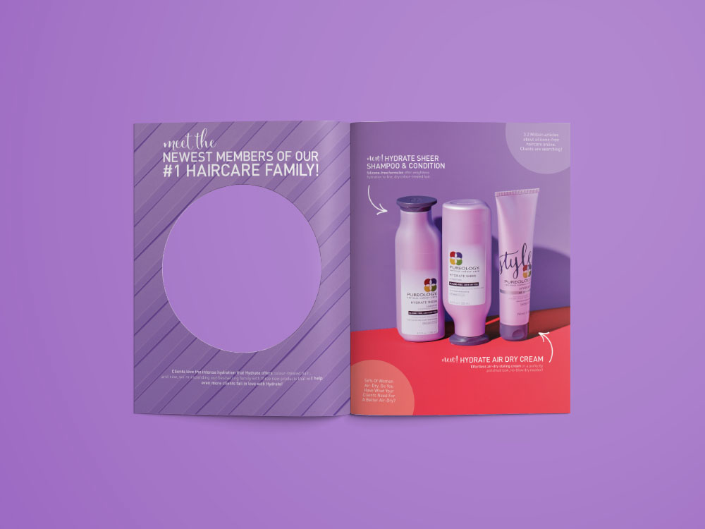 pureology haircare Booklet brochure pamphlet