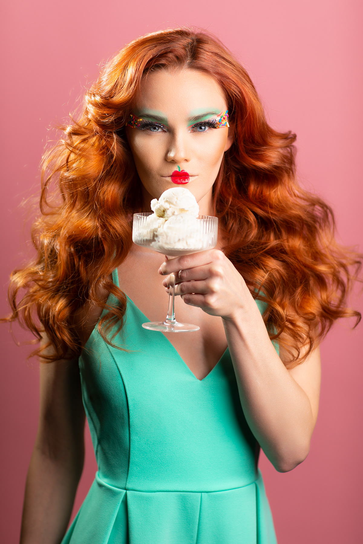 Advertising  beauty editorial Fashion  Food  ice cream makeup model Photography  photoshoot