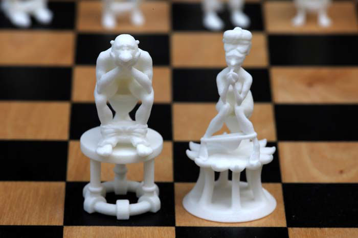 Masonic Chess Set 3D Printed 