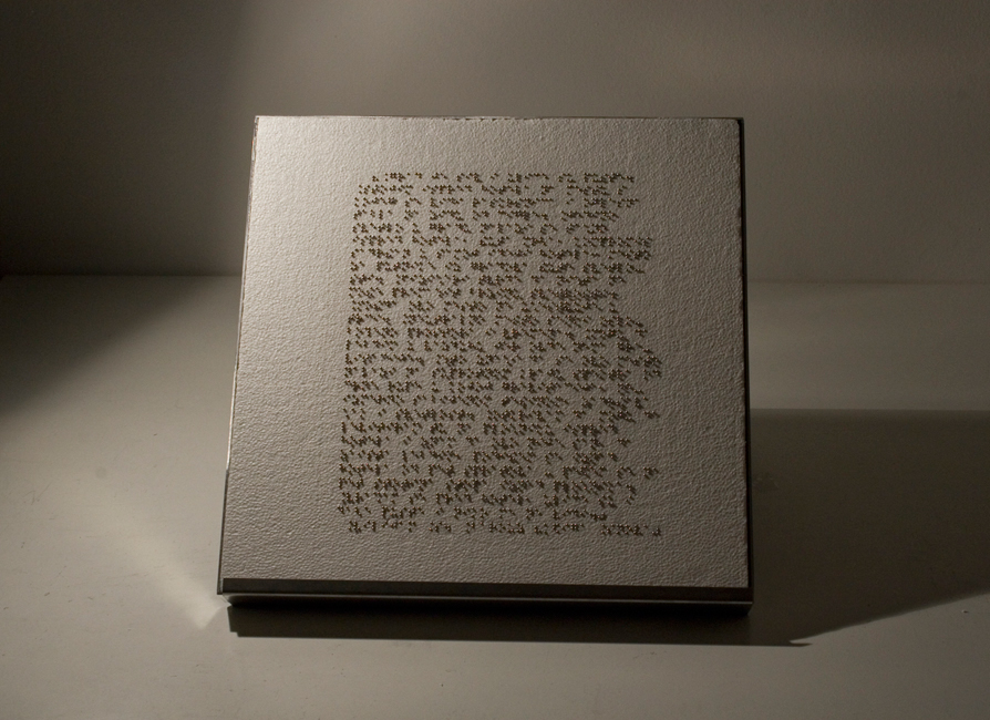 led Sensors interactive Brail alphabet Jorge Luis Borges instalation sound ALEF AnaVujovic Ana Vujovic interaction