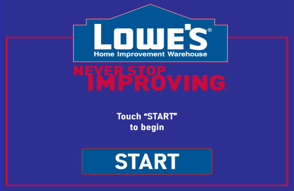 Lowes Kiosk information design application icon design  Product Search map