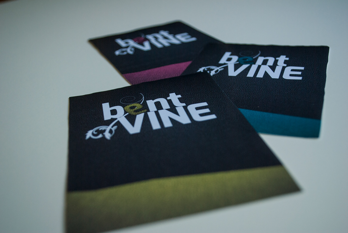 Bent Vine logo Logo Design wine logo winery logo Vineyard Logo