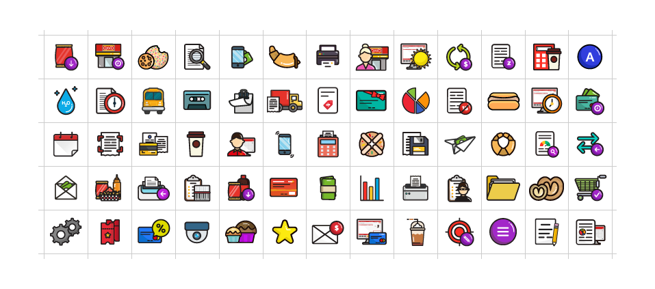 Icon icono Iconografia iconography Iconos icons iconset OXXO puntodeventa salespoint
