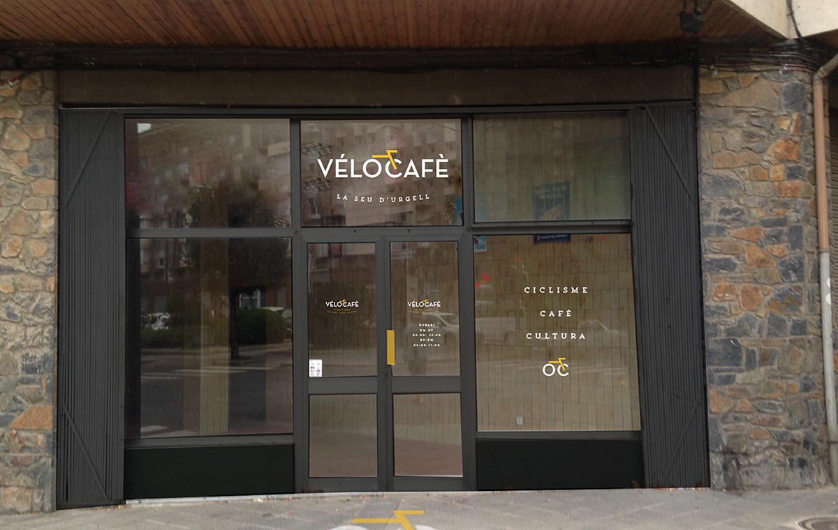 Adobe Portfolio logo Logotype Cycling Bike cafe restaurant la seu d'urgell catalonia Catalan Design