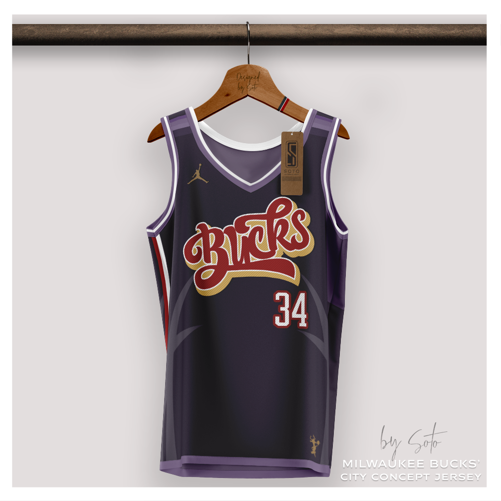 NBA City Edition - MILWAUKEE BUCKS - concept by SOTO on Behance   Basketball t shirt designs, Best basketball jersey design, Sports jersey  design