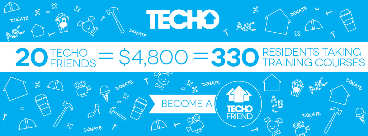 Techo Poverty friends donate ads banners