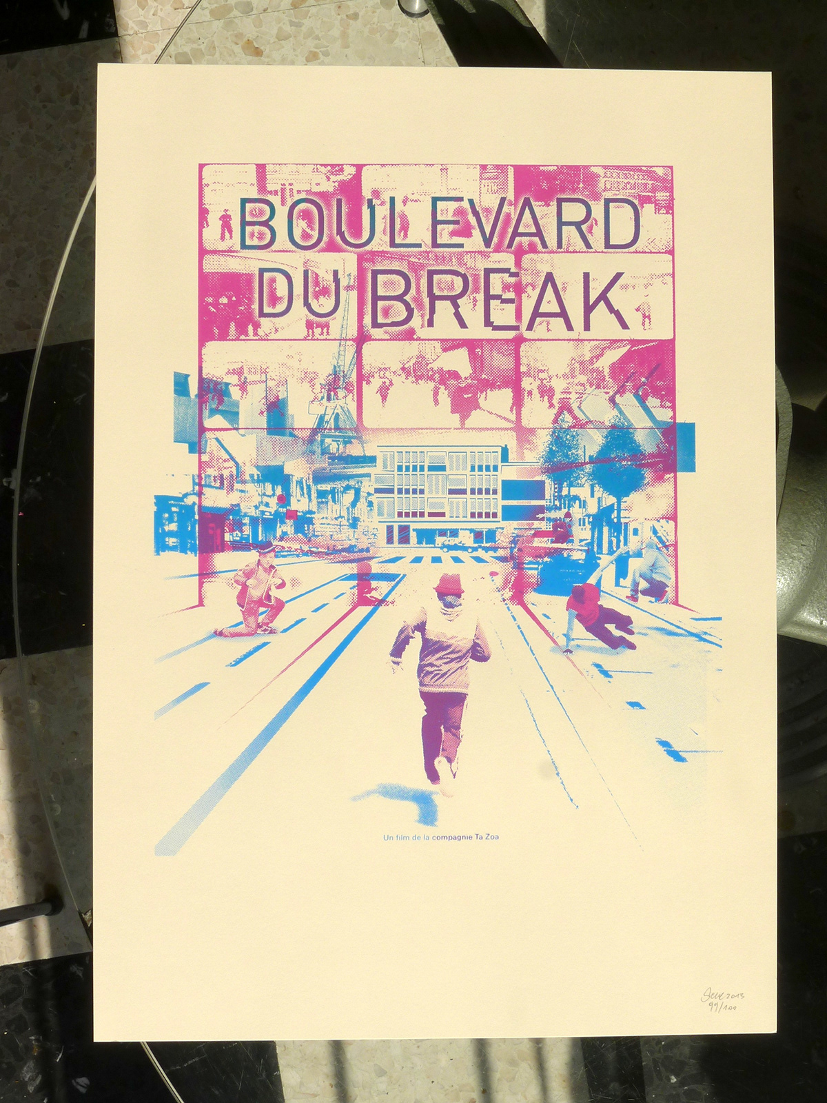 boulevard du break silkscreen Ta Zoa movie poster dunkerque seve la Carpe